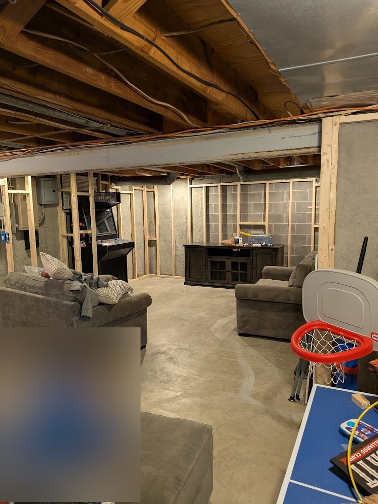 Finishing the basement bar - before