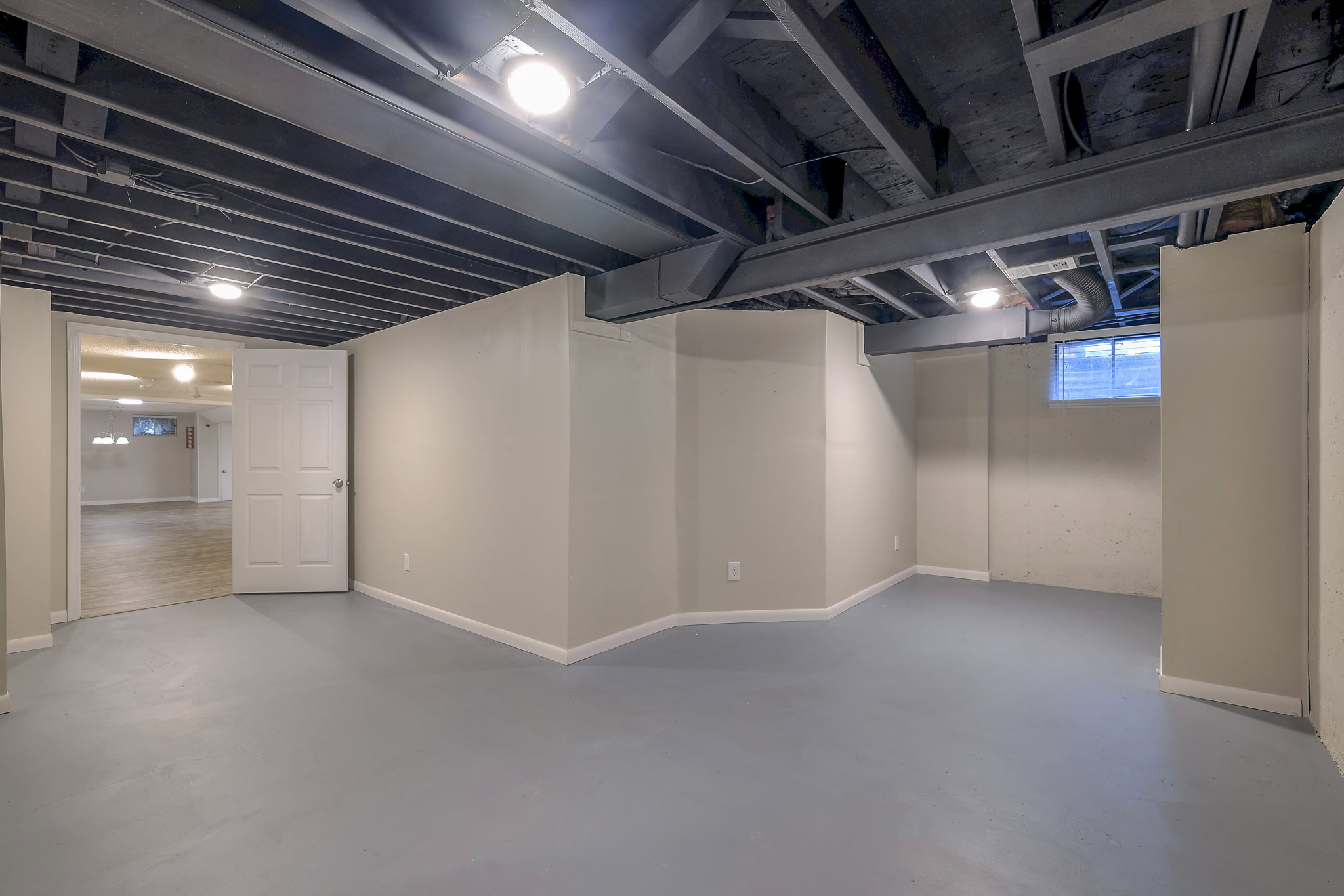 Minimalist Basement Finishing - after
